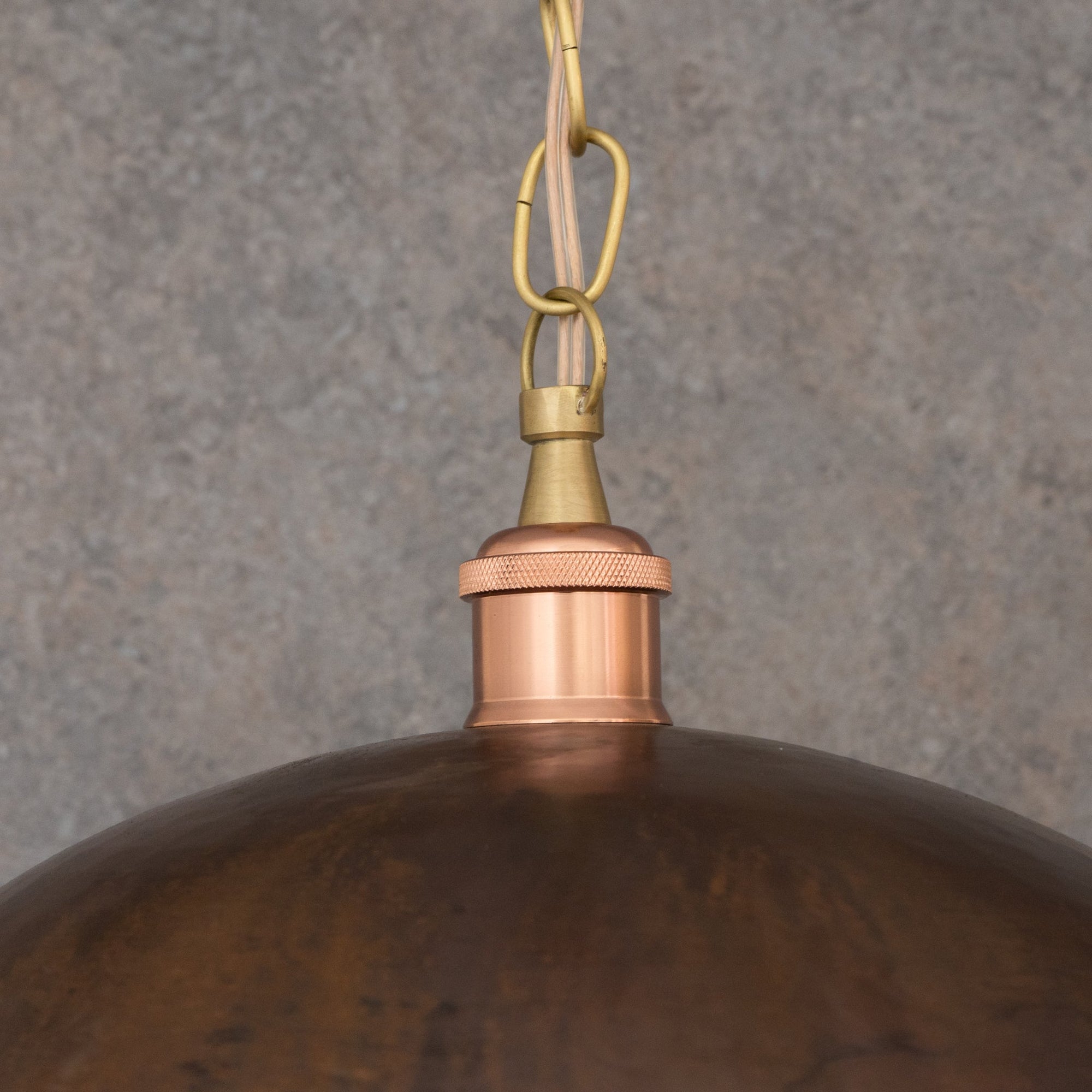 Large Rustic Copper Pendant Light